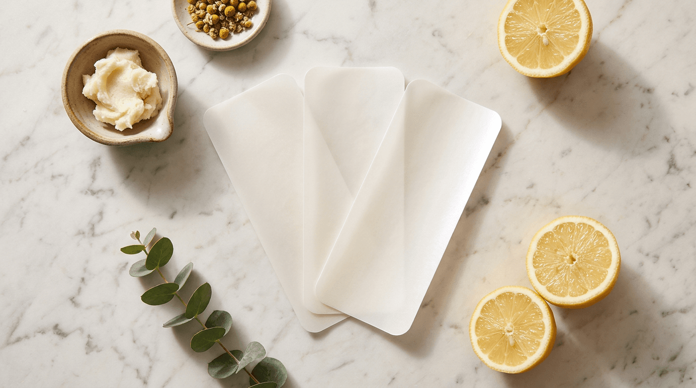 Moisture activation: panthenol and citric acid dissolve on contact with moisture