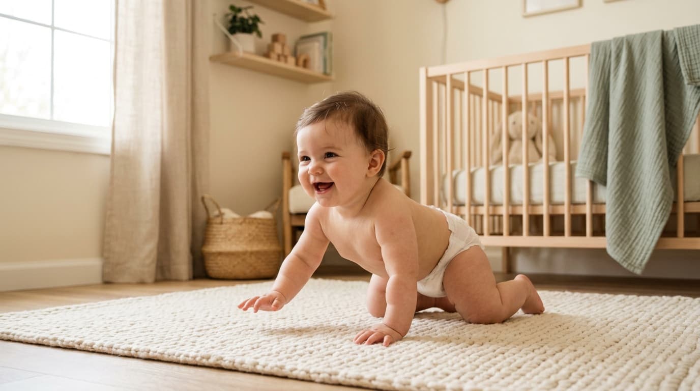 Step 2: Six clean ingredients condition baby's skin while they play and sleep